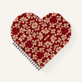 Cuaderno Burgundy Floral Botánico Vintage