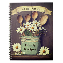 Cuaderno Burlap y Daisies