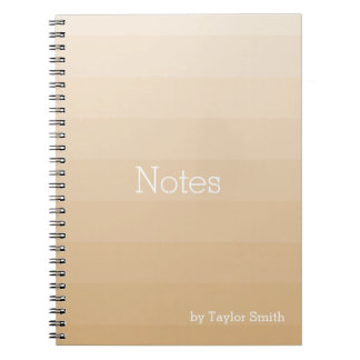 Cuaderno Burlywood Brown Tan Horizontal Shades Youthful