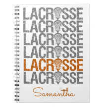 Burnt Orange Distressed Lacrosse Word