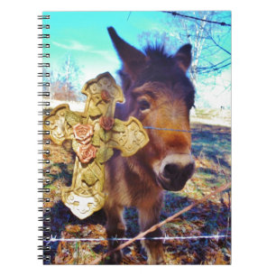 Cuaderno Burro con cruz Rosa