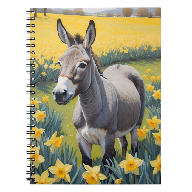 Cuaderno Burro vibrante y folletos amarillos (Frente)