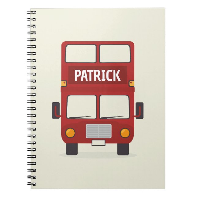 Cuaderno Bus rojo de Londres personalizado (Frente)