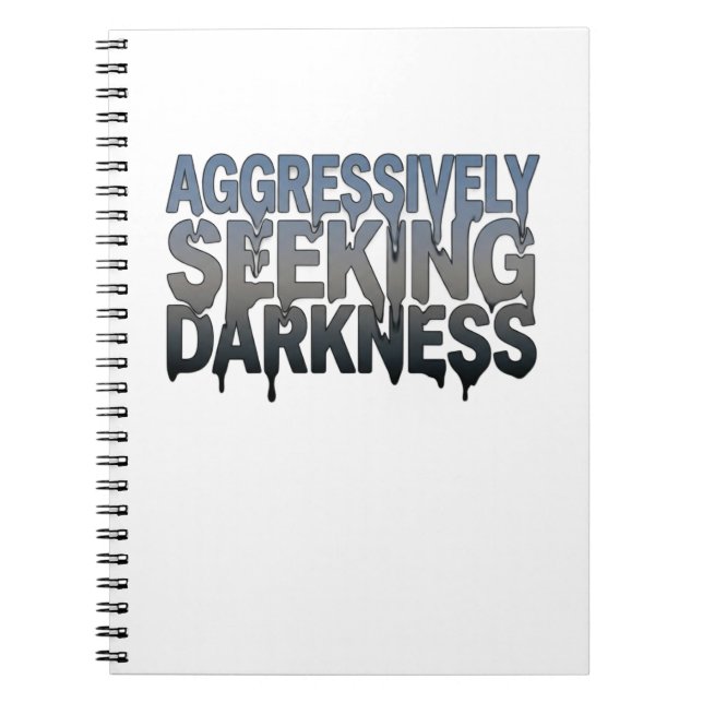 Cuaderno Buscando Agresivamente la Oscuridad – Diseño de Te (Frente)