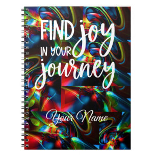 Cuaderno Buscar alegría en tu viaje: bloc de notas inspirad