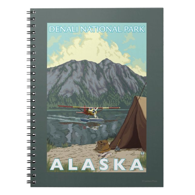 Cuaderno Bush Plane & Fishing - Parque Denali Nat'l, (Frente)