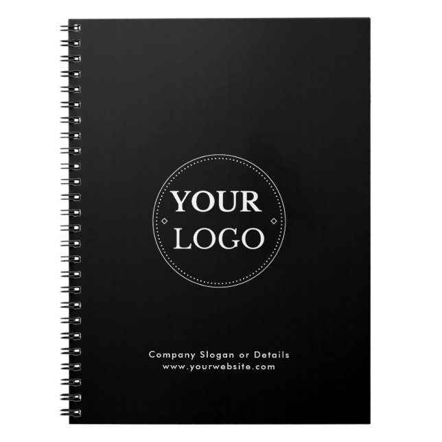 Cuaderno Business Logo Professional Simple Modern Black (Frente)