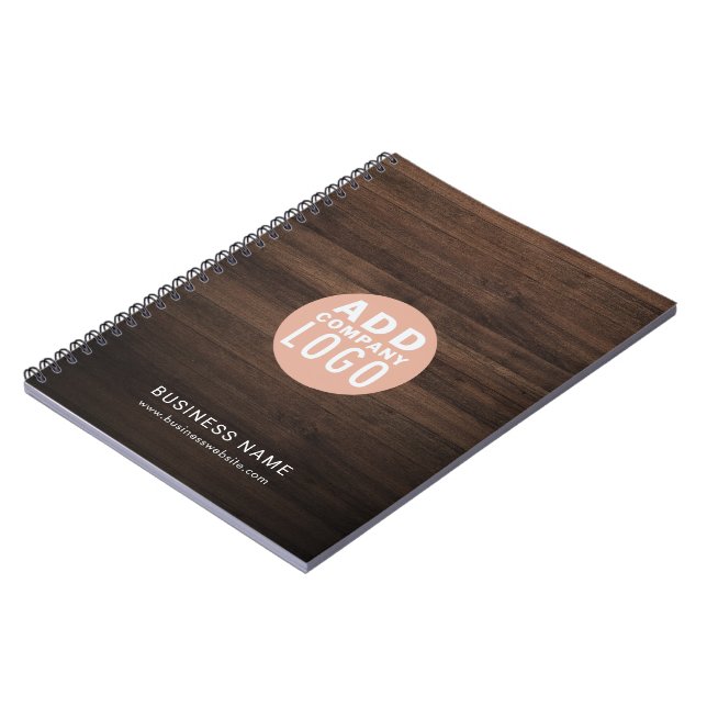 Cuaderno Business Logo Real Estate Agent Wood Look (Lado Izquierdo)