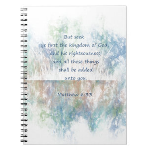 Cuaderno Busquen el reino de las escrituras de Dios Matthew