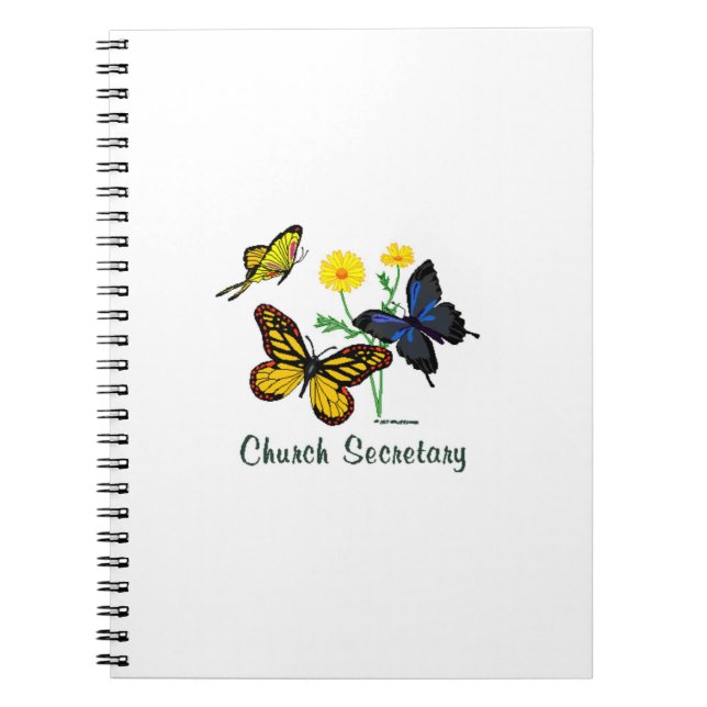 Cuaderno Butterflies, secretario de la iglesia (Frente)