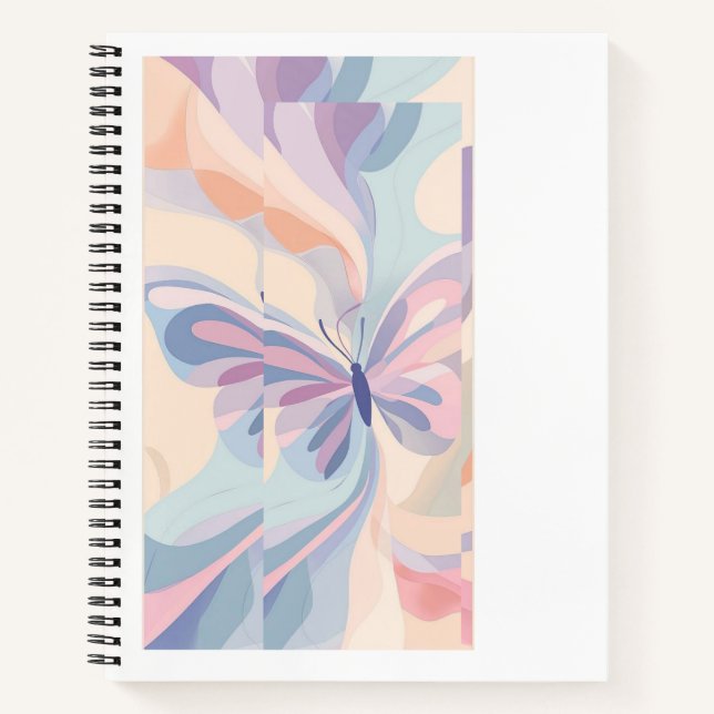 Cuaderno Butterfly Dreams Notebook – Soft Pastel Cover, Lin (Anverso)