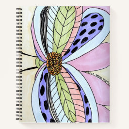 Cuaderno Butterfly Flower Blank