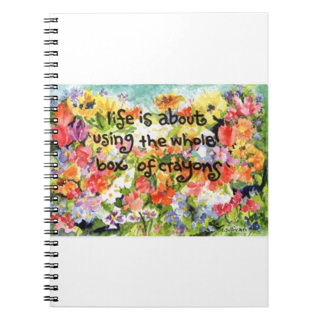 Cuaderno c. 46 acuarelas de flores e inspiración para la vi (Frente)