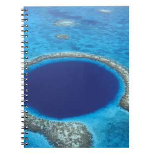 Cuaderno CA, Belice. Vista aérea de Blue Hole (diámetro