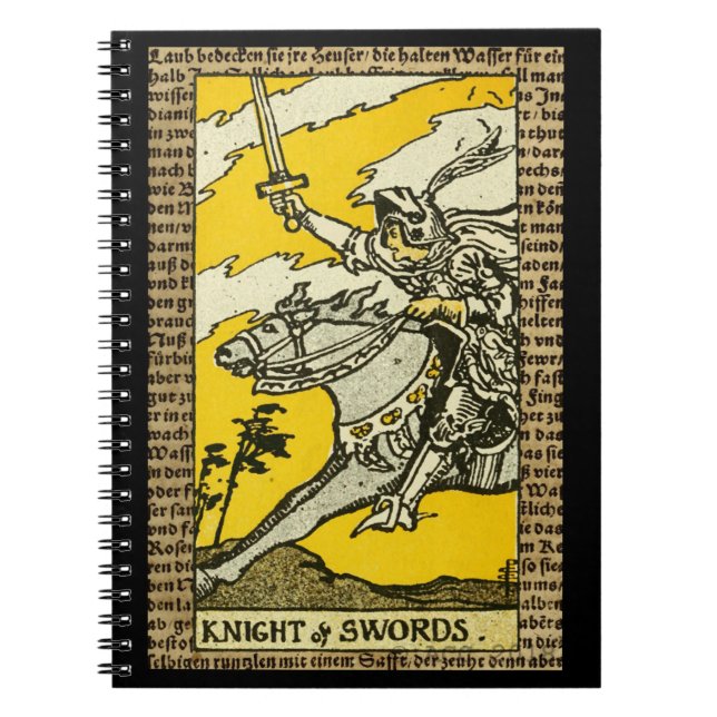 Cuaderno Caballero de las espadas Tarot (Frente)
