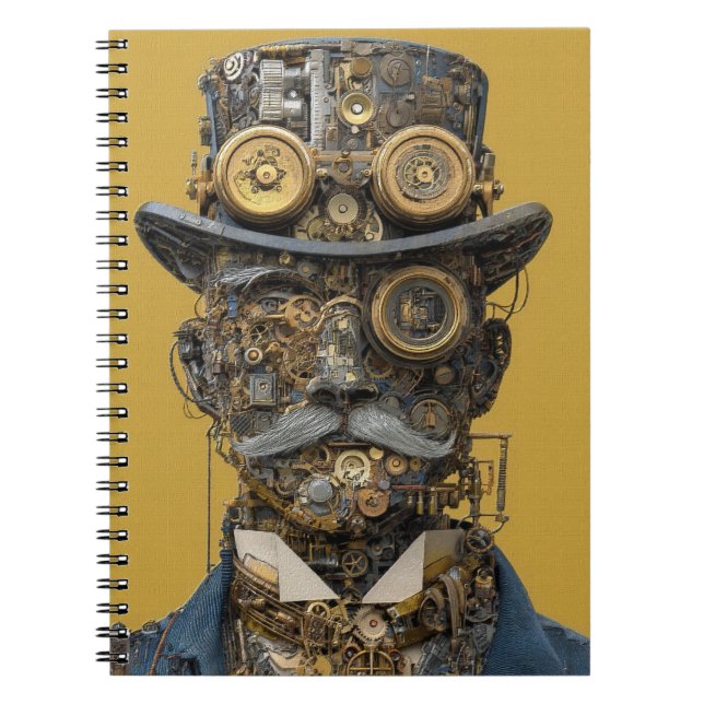 Cuaderno Caballero Mecánico Steampunk (Frente)