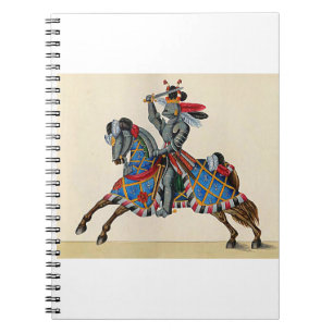 Cuaderno Caballero Medieval a Caballo – Azul Vintage