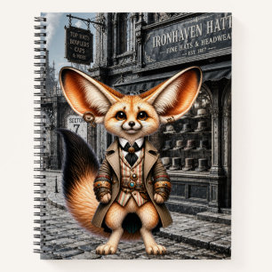 Cuaderno Caballero Zorro Fennec Steampunk en la tienda de s