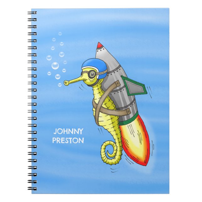 Cuaderno Caballito de mar cohete (Frente)