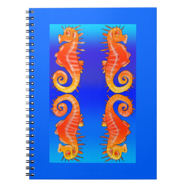 Cuaderno caballito de mar en colores brillantes (Frente)