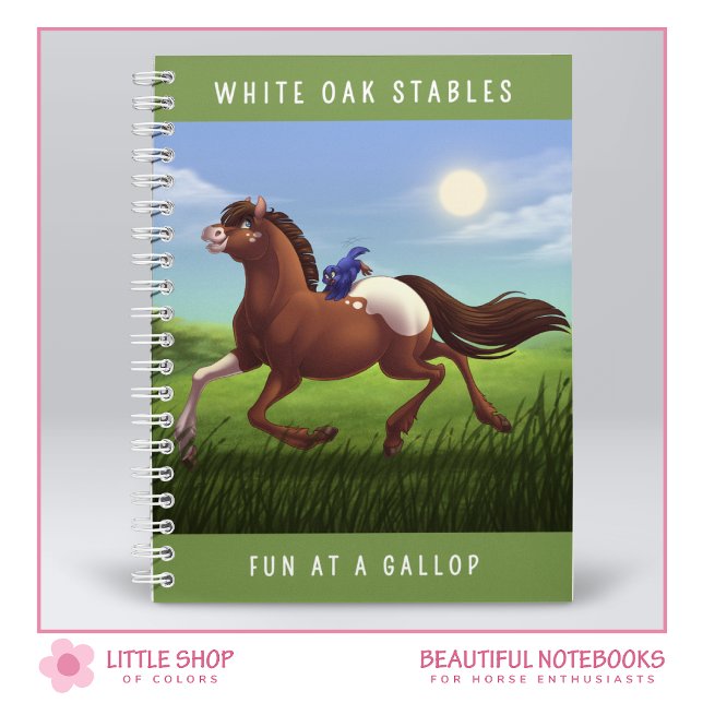 Cuaderno Caballo Appaloosa al galope personalizable (Subido por el creador)