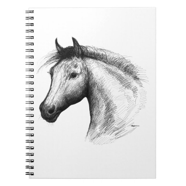 Cuaderno Caballo: blanco (Frente)