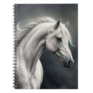 Cuaderno Caballo blanco flotando en el mango