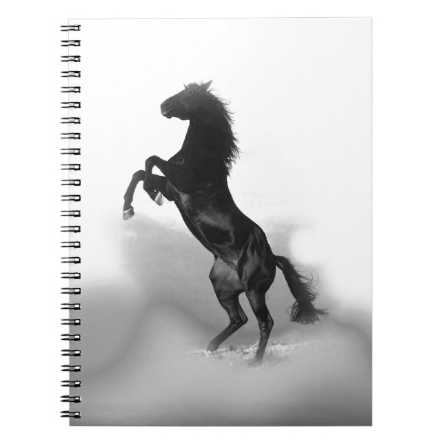 Cuaderno Caballo blanco negro (Frente)