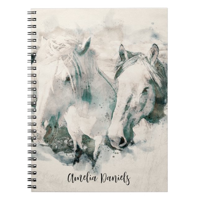 Cuaderno Caballo blanco personalizado (Frente)