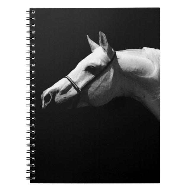 Cuaderno Caballo blanco y negro (Frente)