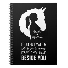 Cuaderno Caballo cita caballo y chica amante del caballo ne