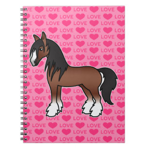 Cuaderno Caballo Clydesdale Shire Vanner Gitano de Dibujos