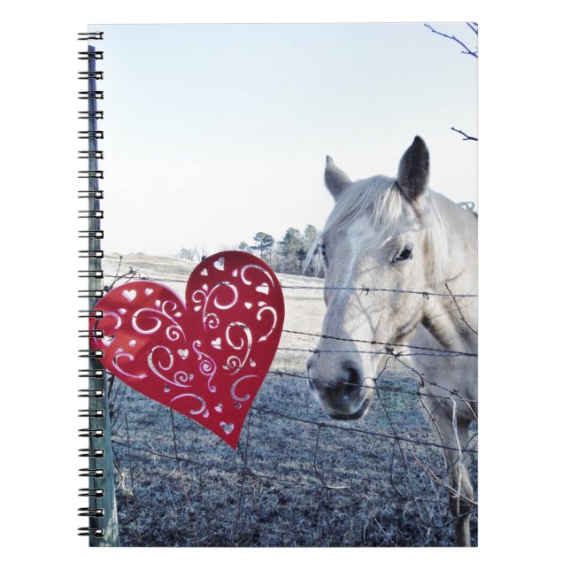 Cuaderno Caballo corazón de San Valentín (Frente)