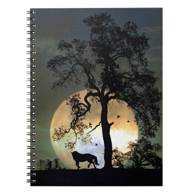 Cuaderno Caballo de baile lunar y regalos de luna llena (Frente)