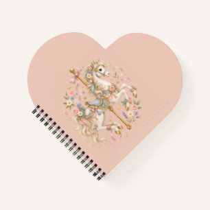 Cuaderno Caballo de carrusel elegante cuento de hadas franc
