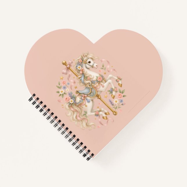 Cuaderno Caballo de carrusel elegante cuento de hadas franc (Anverso)