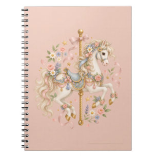Cuaderno Caballo de carrusel elegante cuento de hadas franc