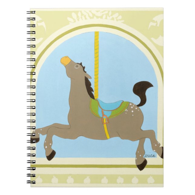 Cuaderno Caballo de carrusel por June Erica Vess (Frente)