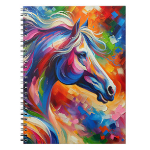 Cuaderno Caballo de Espíritu Vibrante – Arte de Flujo de Co