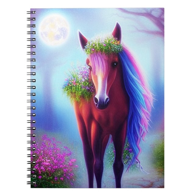Cuaderno Caballo de fantasía lindo  (Frente)