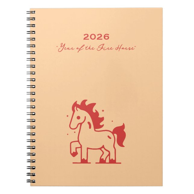 Cuaderno Caballo de Fuego Adorable (Frente)