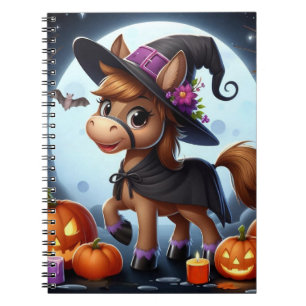 Cuaderno Caballo de Halloween/Caída, bate y calabazas