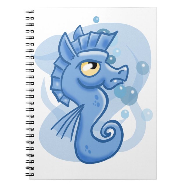 Cuaderno Caballo de mar de personalizado adorable (Frente)