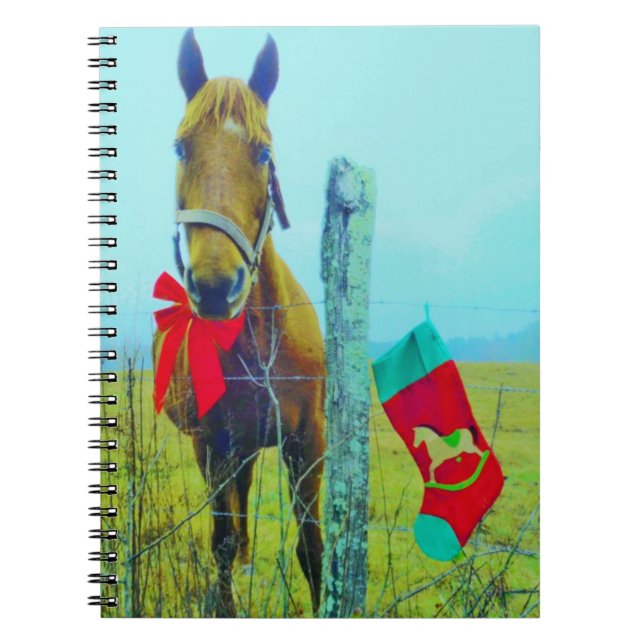 Cuaderno Caballo de Navidades marrones (Frente)