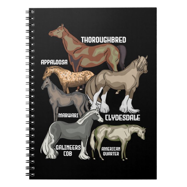 Cuaderno Caballo de raza de caballos de mujeres (Frente)