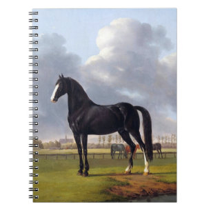 Cuaderno Caballo de raza negra alrededor de 1828
