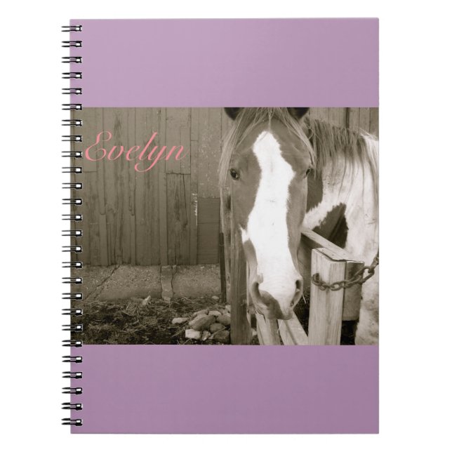 Cuaderno Caballo dulce Notbook del chica (Frente)