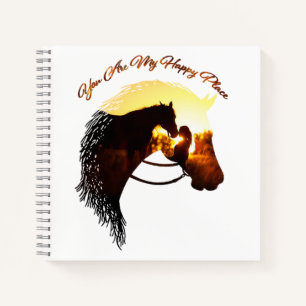 Cuaderno Caballo, eres mi lugar feliz, hembra amante del ca