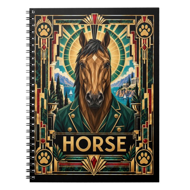 Cuaderno Caballo, Fauna Art Déco (Frente)