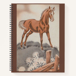 Cuaderno caballo feliz en marrón